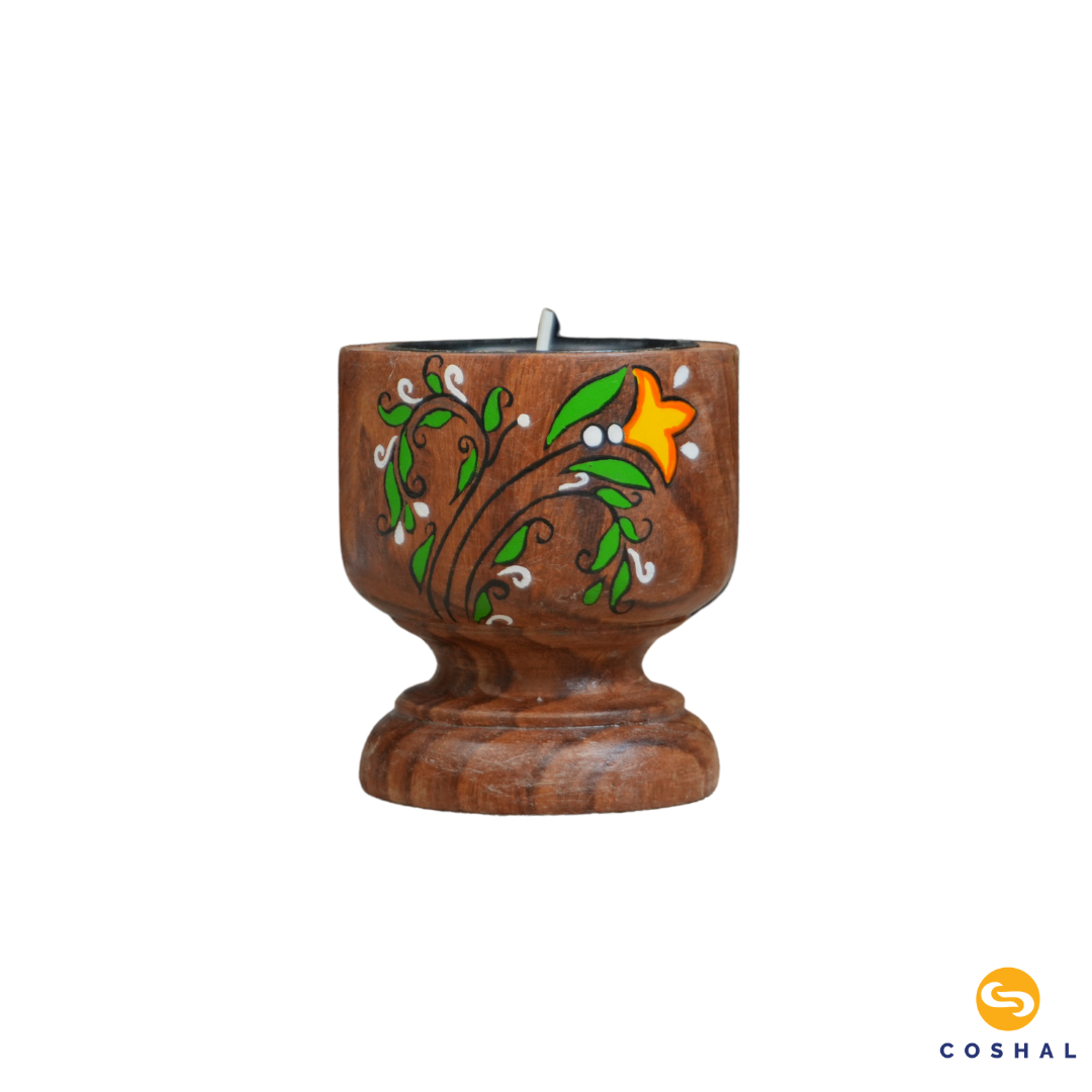 Handcrafted and Painted Pichwai Motifs Tealight Candle Holders | Coshal | DP02