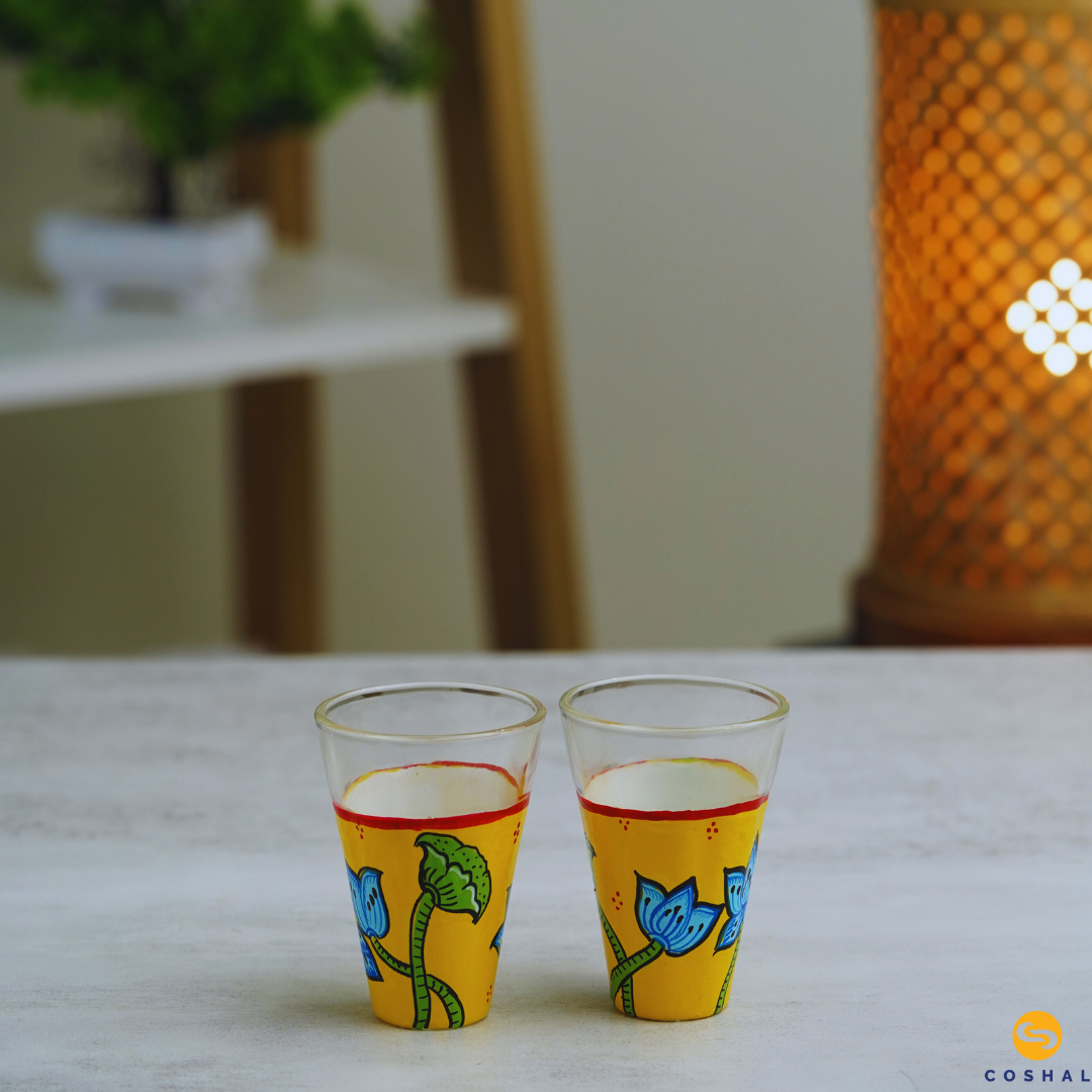 Kettle with 2 glasses | Pattachitra | Best for table decor | Coshal | OD20