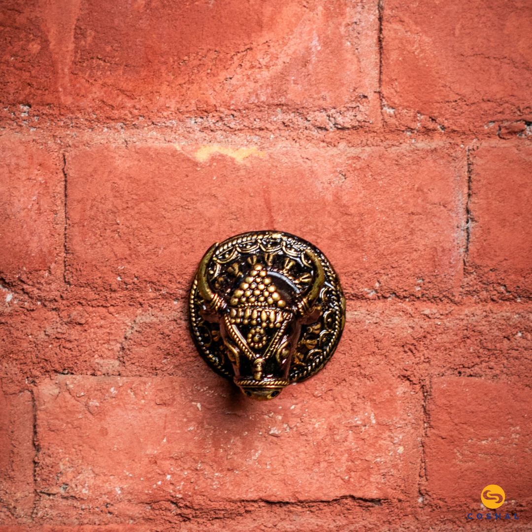 Brass Cow Head | Best for wall decor | Bastar Dhokra Art | Room Decor | Wall art for Living Room| Coshal | CD84 2