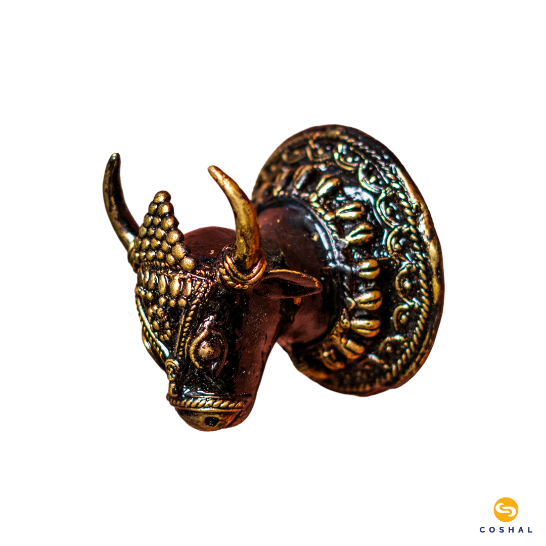 Brass Cow Head | Best for wall decor | Bastar Dhokra Art | Room Decor | Wall art for Living Room| Coshal | CD84 3