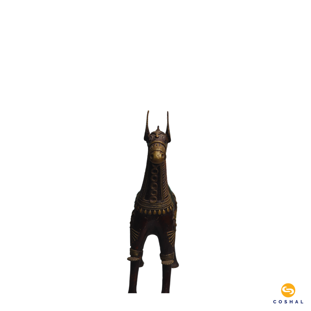 Brass Horse Showpiece | Best for table decor | Bastar Dhokra Art | Room Decor | Coshal | CD77 6