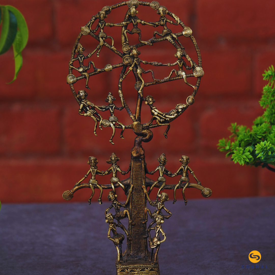 Brass Metal Karma Tree | Chhattisgarh Dhokra Art | Bastar Dhokra Art | Coshal | CD57 1