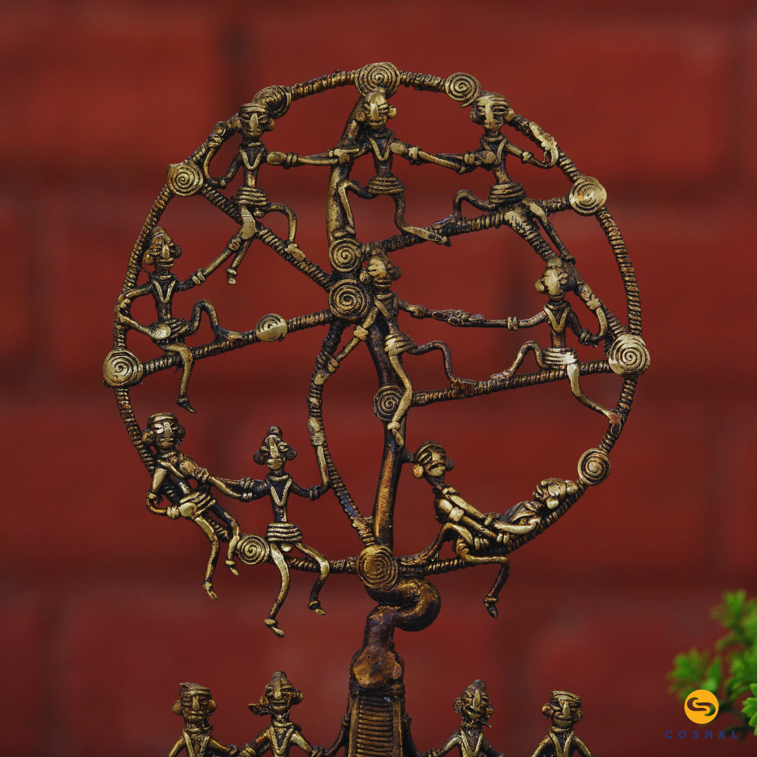 Brass Metal Karma Tree | Chhattisgarh Dhokra Art | Bastar Dhokra Art | Coshal | CD57 3