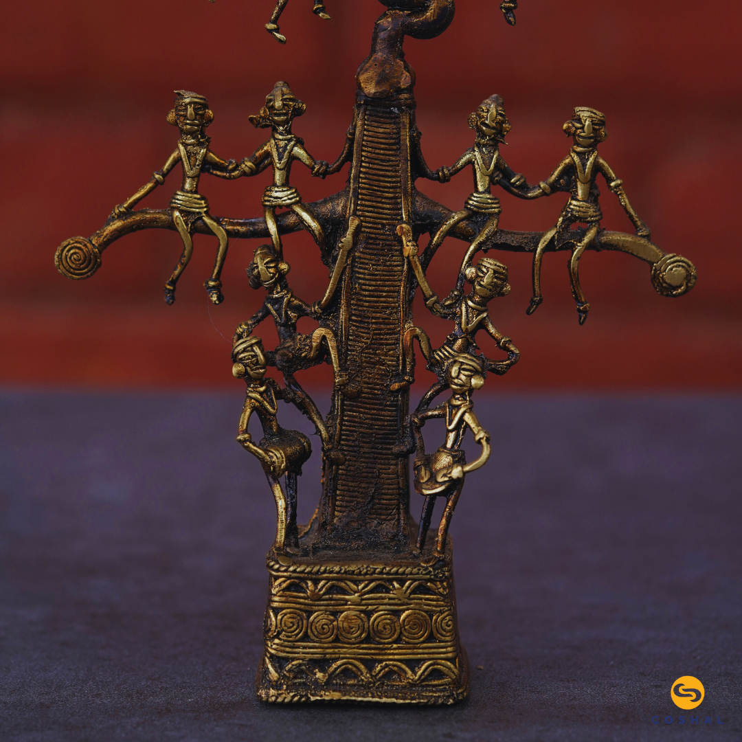 Brass Metal Karma Tree | Chhattisgarh Dhokra Art | Bastar Dhokra Art | Coshal | CD57 4