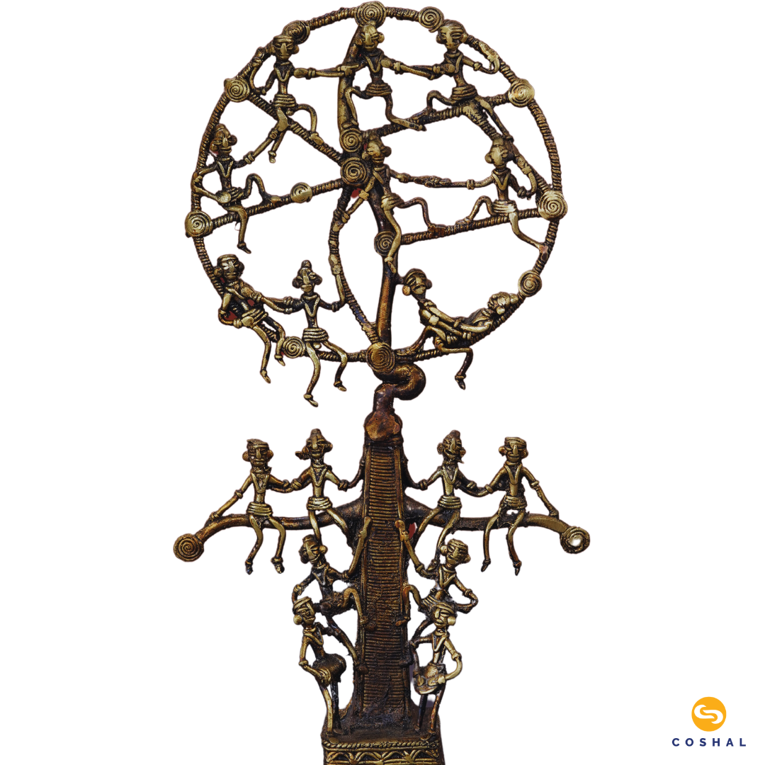 Brass Metal Karma Tree | Chhattisgarh Dhokra Art | Bastar Dhokra Art | Coshal | CD57 5
