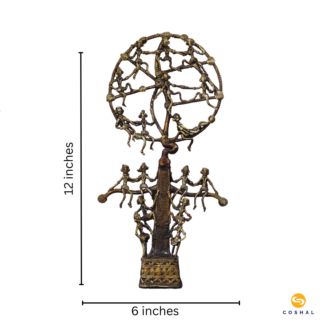 Brass Metal Karma Tree | Chhattisgarh Dhokra Art | Bastar Dhokra Art | Coshal | CD57 9