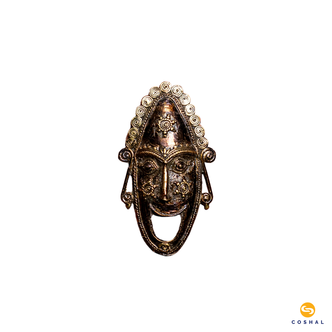 Brass Wall Mask | Best for wall decor |Bastar Dhokra Art | Room Decor | Wall art for Living Room| Coshal | CD73 4