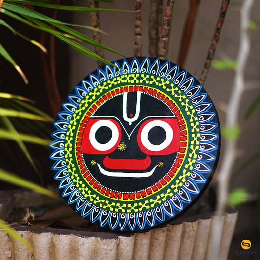 Lord Jagannath Face Wall Plates | Pattachitra | Best for wall decor | Coshal | WD21