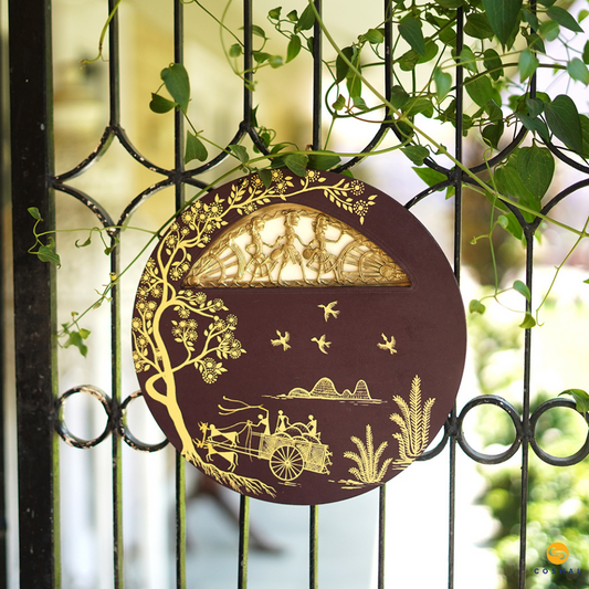 Dhokra Tribal Wall Plate | Warli | Best for wall decor | Coshal | WD11