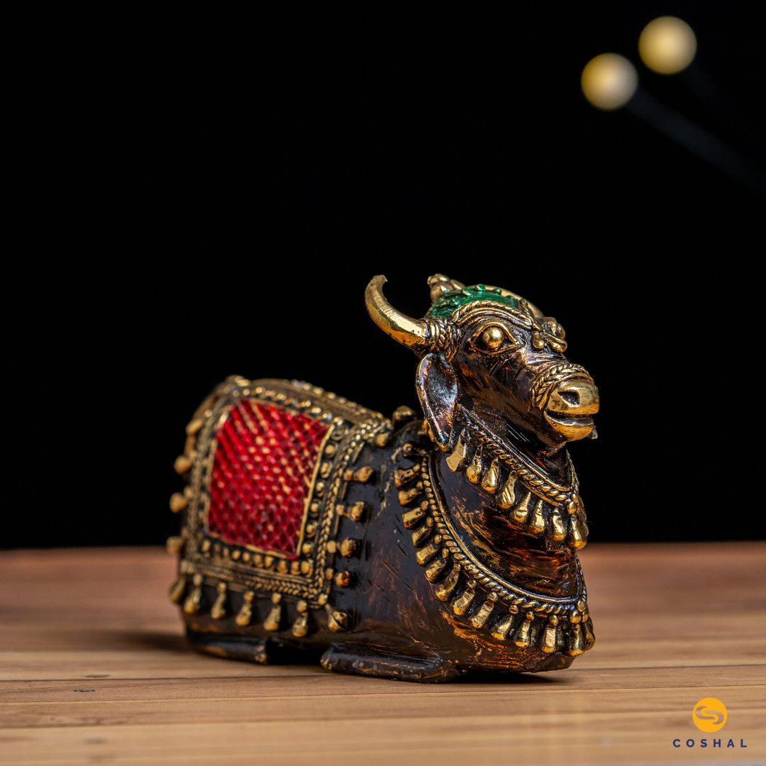 Nandi | Best for table decor |  Bastar Dhokra Art | Room Decor | Coshal | CD83