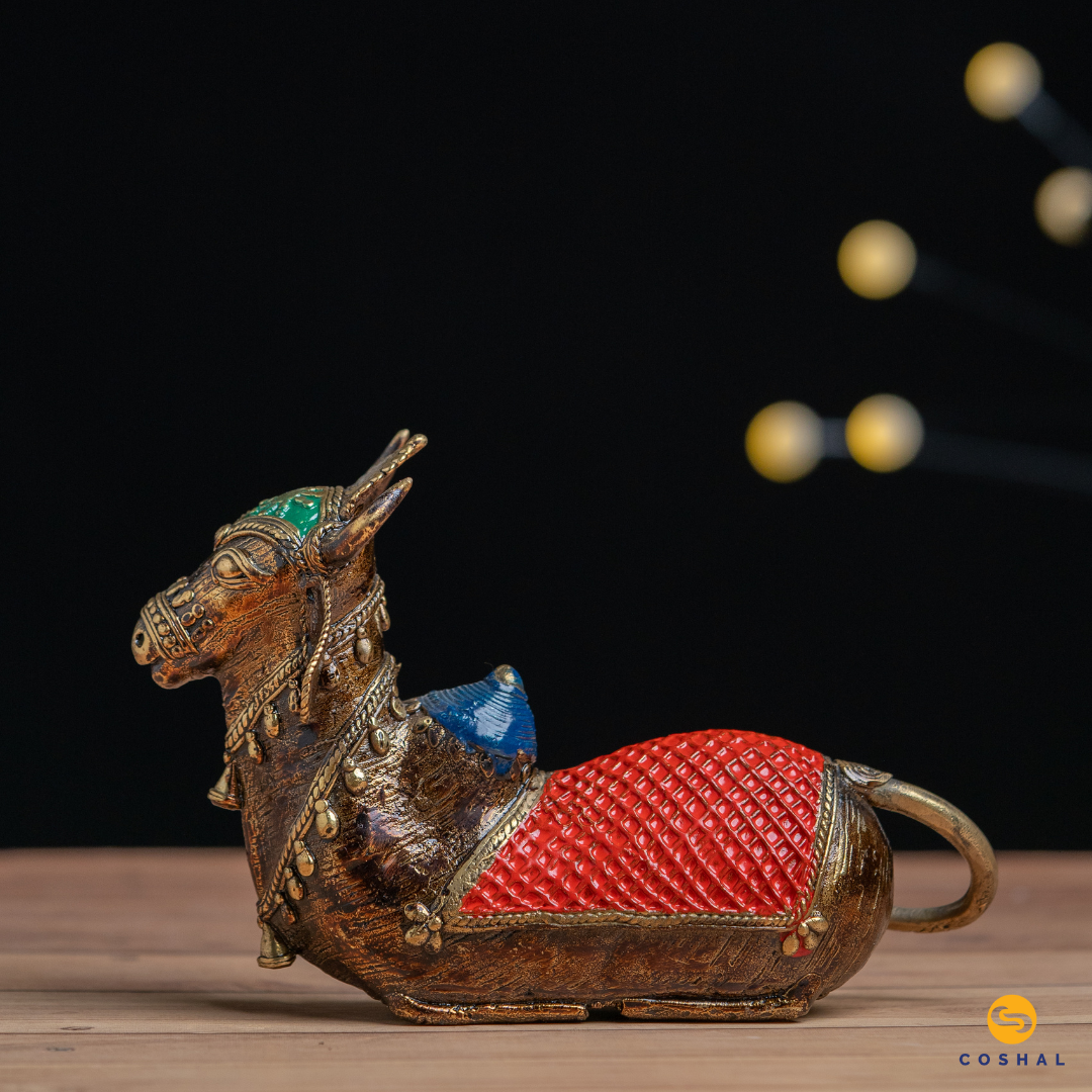 Dhokra Brass Nandi Statue | Coshal | CD94