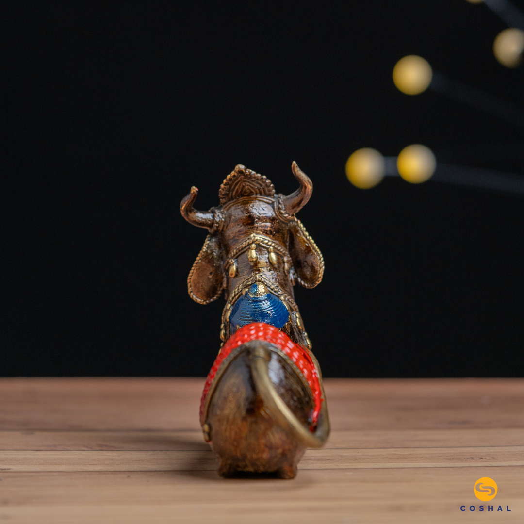 Dhokra Brass Nandi Statue | Coshal | CD94