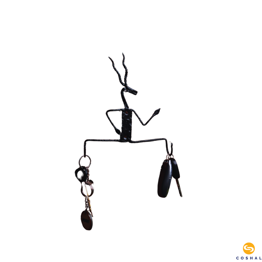 Handmade Deer Key Holder | Wrought Iron | Pitwa Art | Best for home decor | Coshal | CI17 3