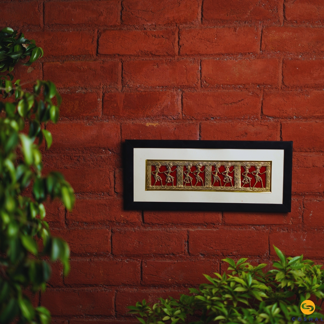 Handmade Wall Frame | Dokra art | Brass Tribal Wall Decor | Coshal | CD45 2