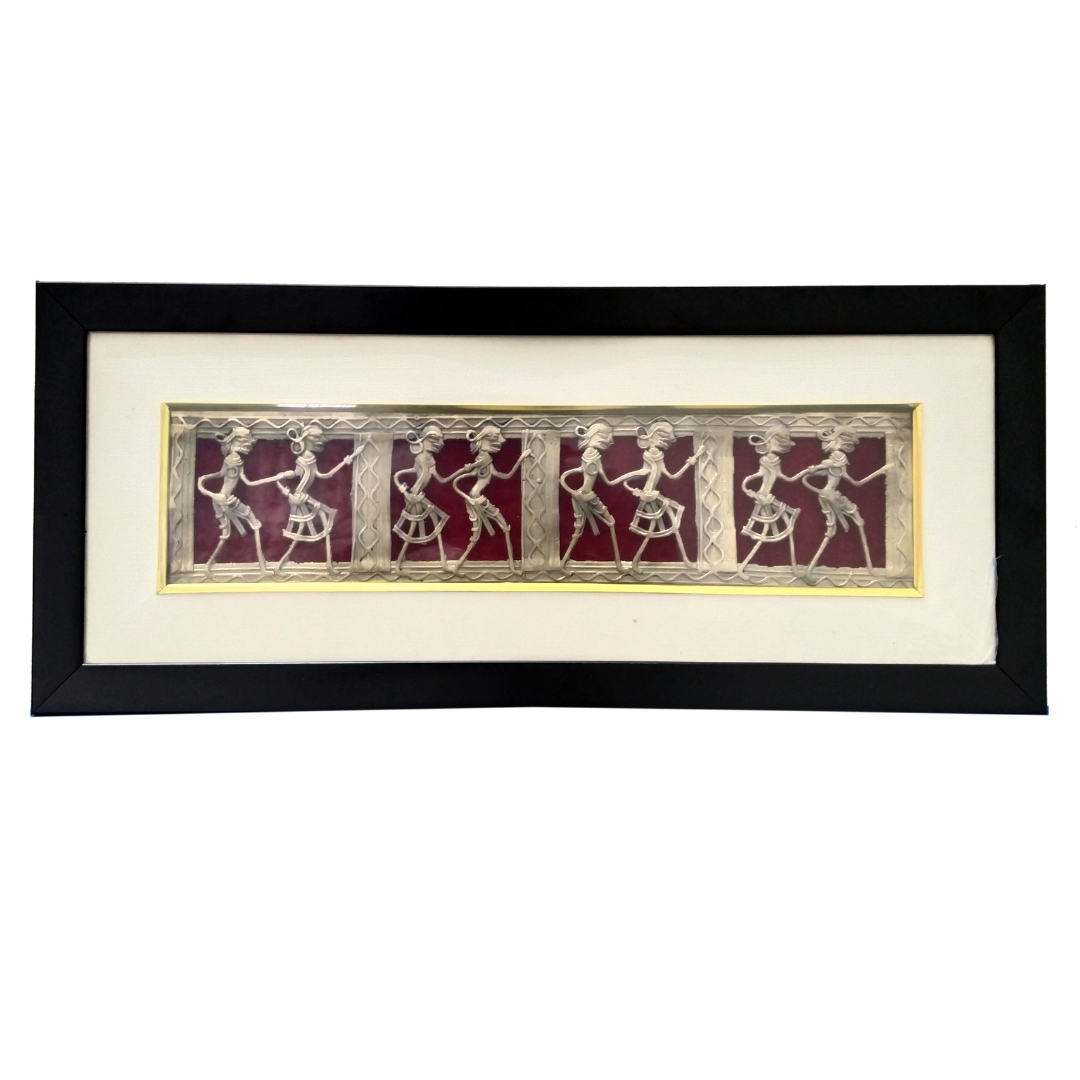 Handmade Wall Frame | Dokra art | Brass Tribal Wall Decor | Coshal | CD45 3