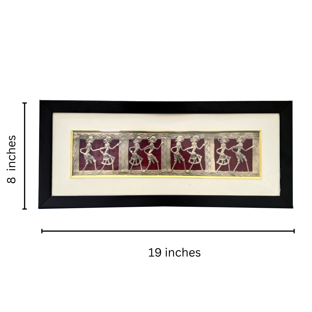 Handmade Wall Frame | Dokra art | Brass Tribal Wall Decor | Coshal | CD45 4