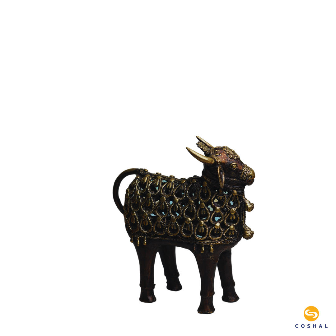 Nandi | Best for table decor | Bastar Dhokra Art | Room Decor | Coshal | CD76 4