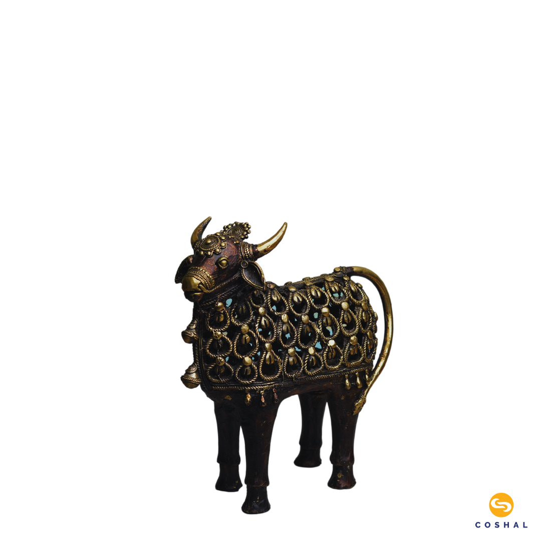 Nandi | Best for table decor | Bastar Dhokra Art | Room Decor | Coshal | CD76 5
