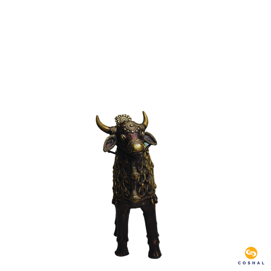 Nandi | Best for table decor | Bastar Dhokra Art | Room Decor | Coshal | CD76 6
