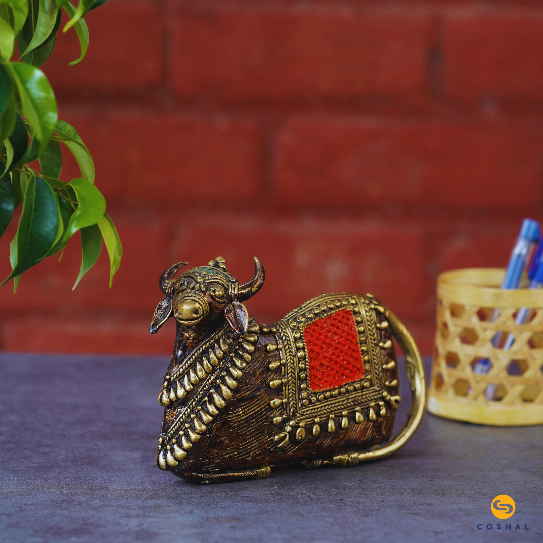 Nandi | Best for table decor |  Bastar Dhokra Art | Room Decor | Coshal | CD83 1