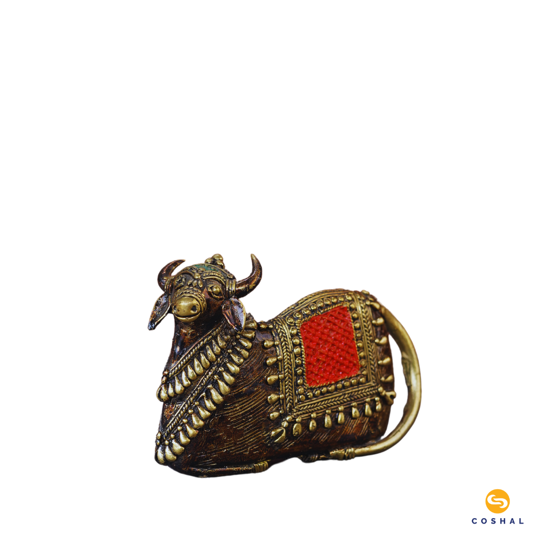 Nandi | Best for table decor |  Bastar Dhokra Art | Room Decor | Coshal | CD83 4