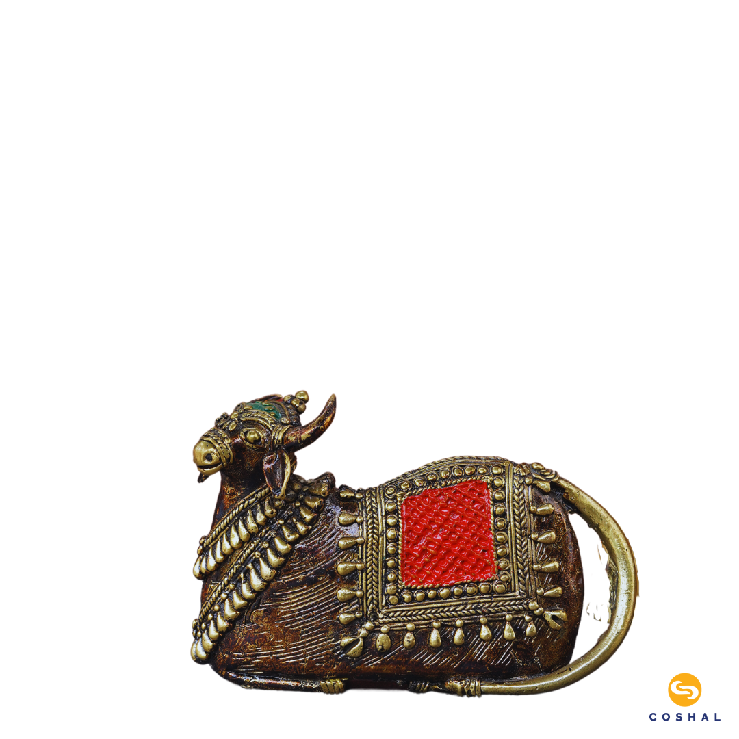 Nandi | Best for table decor |  Bastar Dhokra Art | Room Decor | Coshal | CD83 6