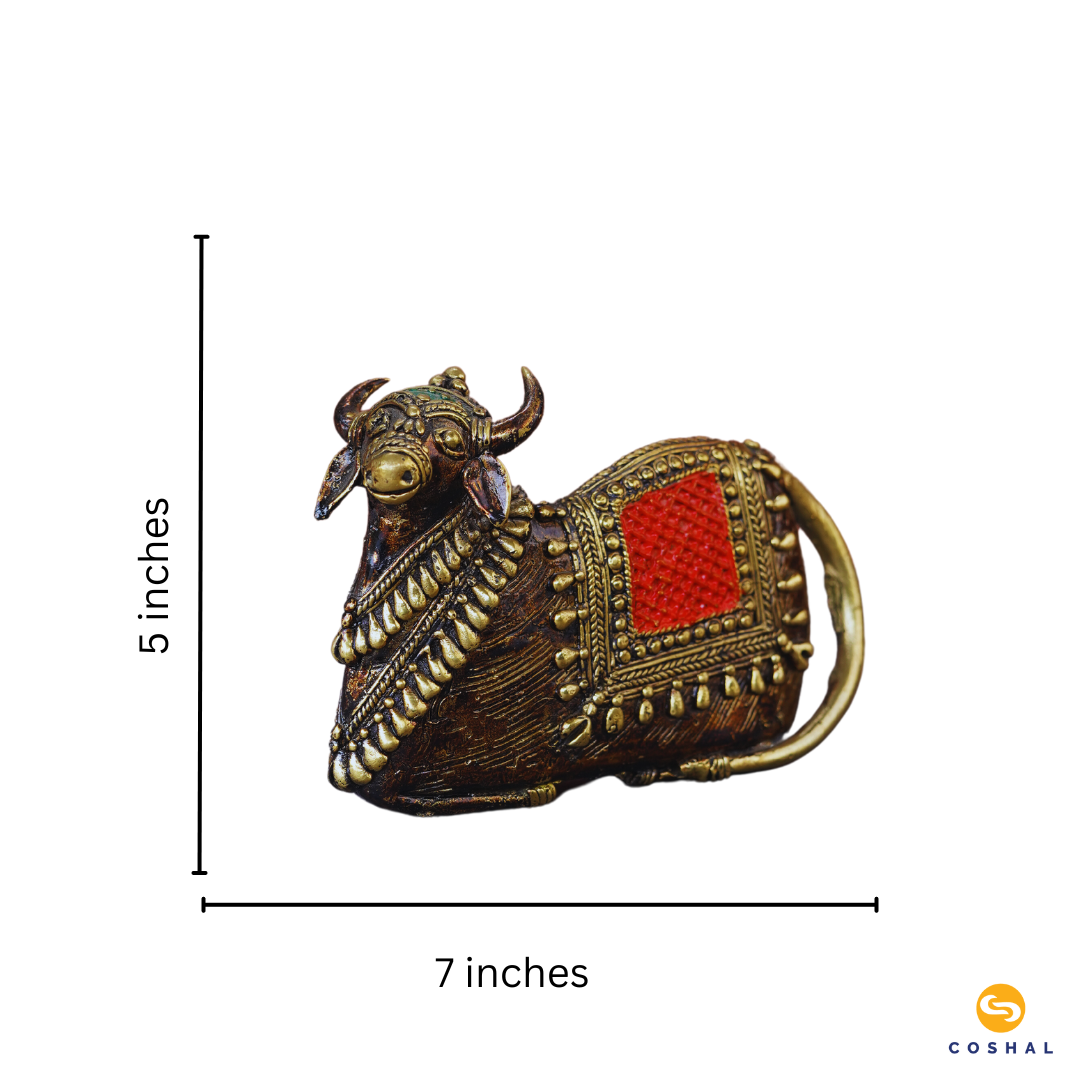 Nandi | Best for table decor |  Bastar Dhokra Art | Room Decor | Coshal | CD83 7