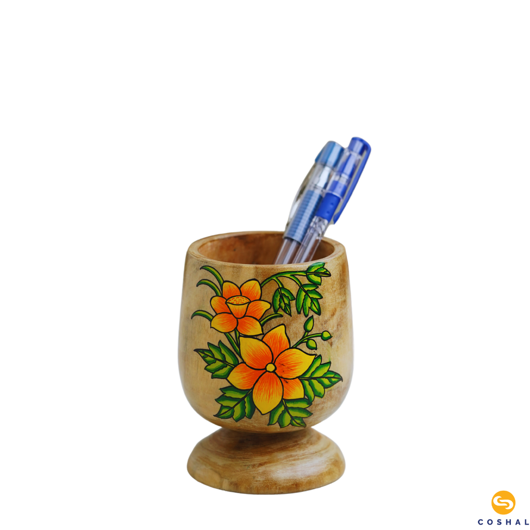 Pattachitra Cream Penstand | Best for table decor | Coshal | OD19 4