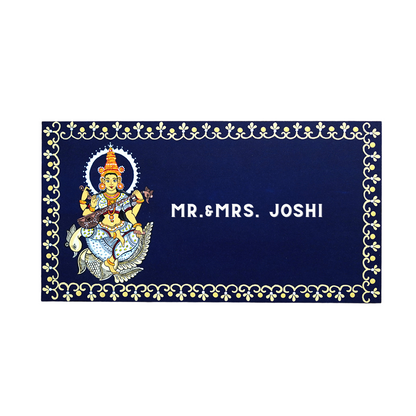 Pattachitra Personalized Wooden Name plates | Square Shaped | Coshal |  NM44