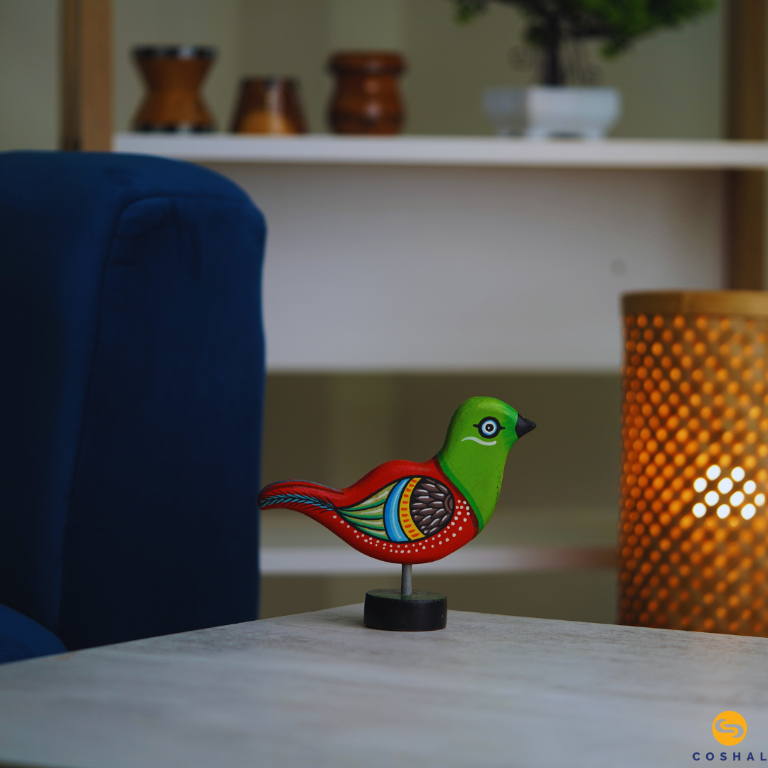 Standing Bird | Pattachitra Art | Table Decor | Coshal | OD45 2