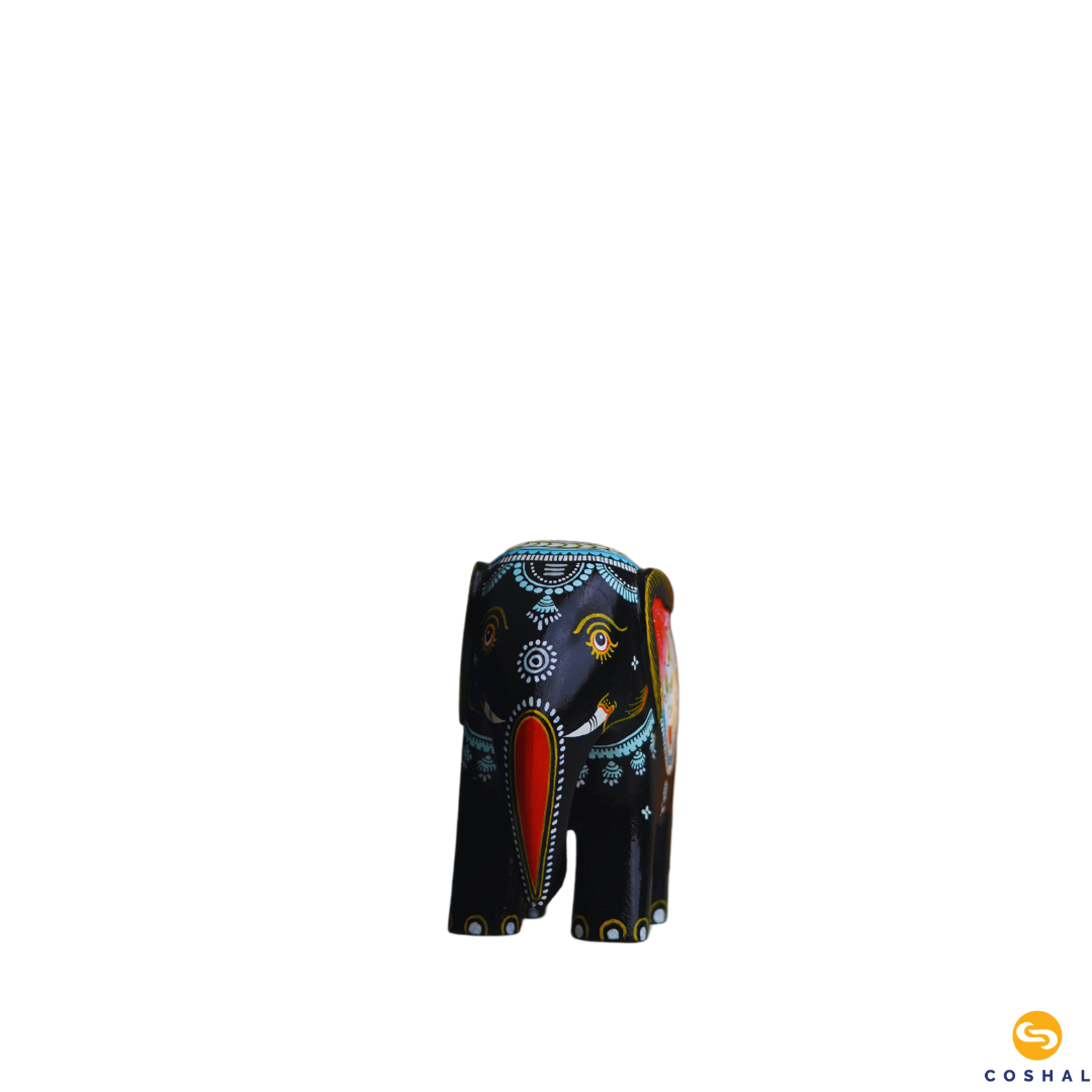 Standing elephant | Handpainted Wooden Pattachitra | Best for table decor | Coshal | OD30 6