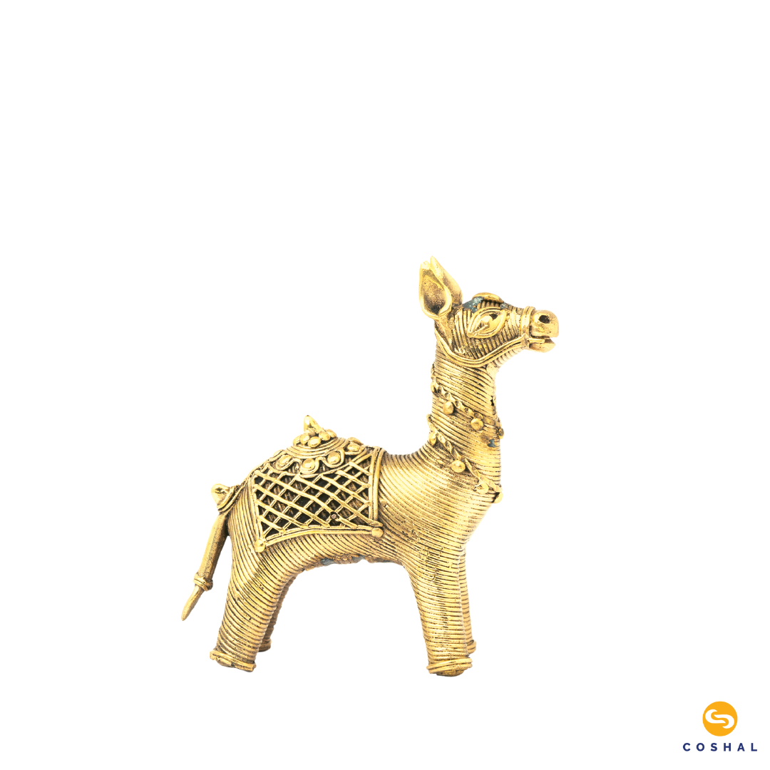 Brass Camel Showpiece | Dhokra Brass Decor | Best Kept as figurines | Bastar Dhokra Art | Coshal | CD04 6