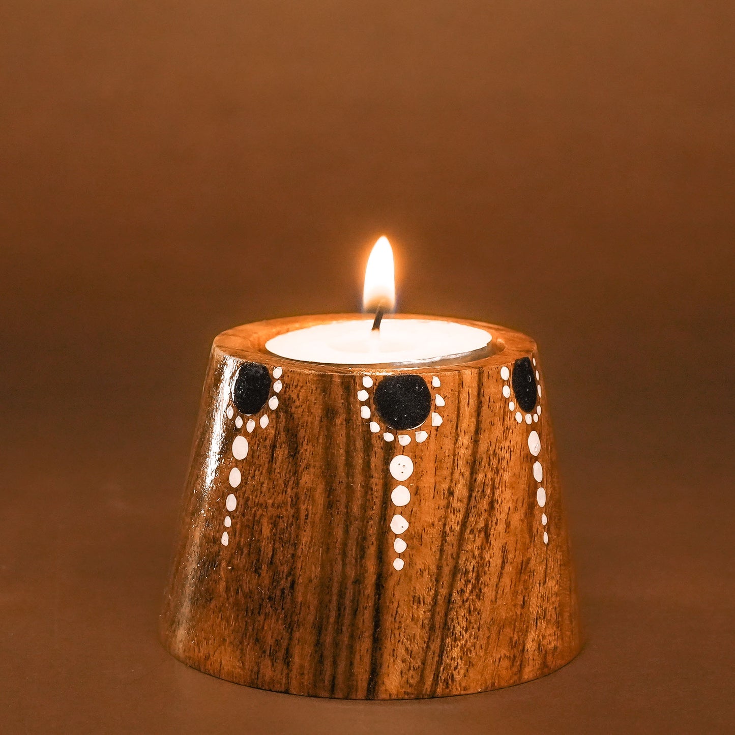Coshal Arts| Wooden Tealight Holder/ Candle Folder with 1 tealight for Home Decoration Diwali Lighting Gift Christmas | 1 Piece |D04 - Coshal 1