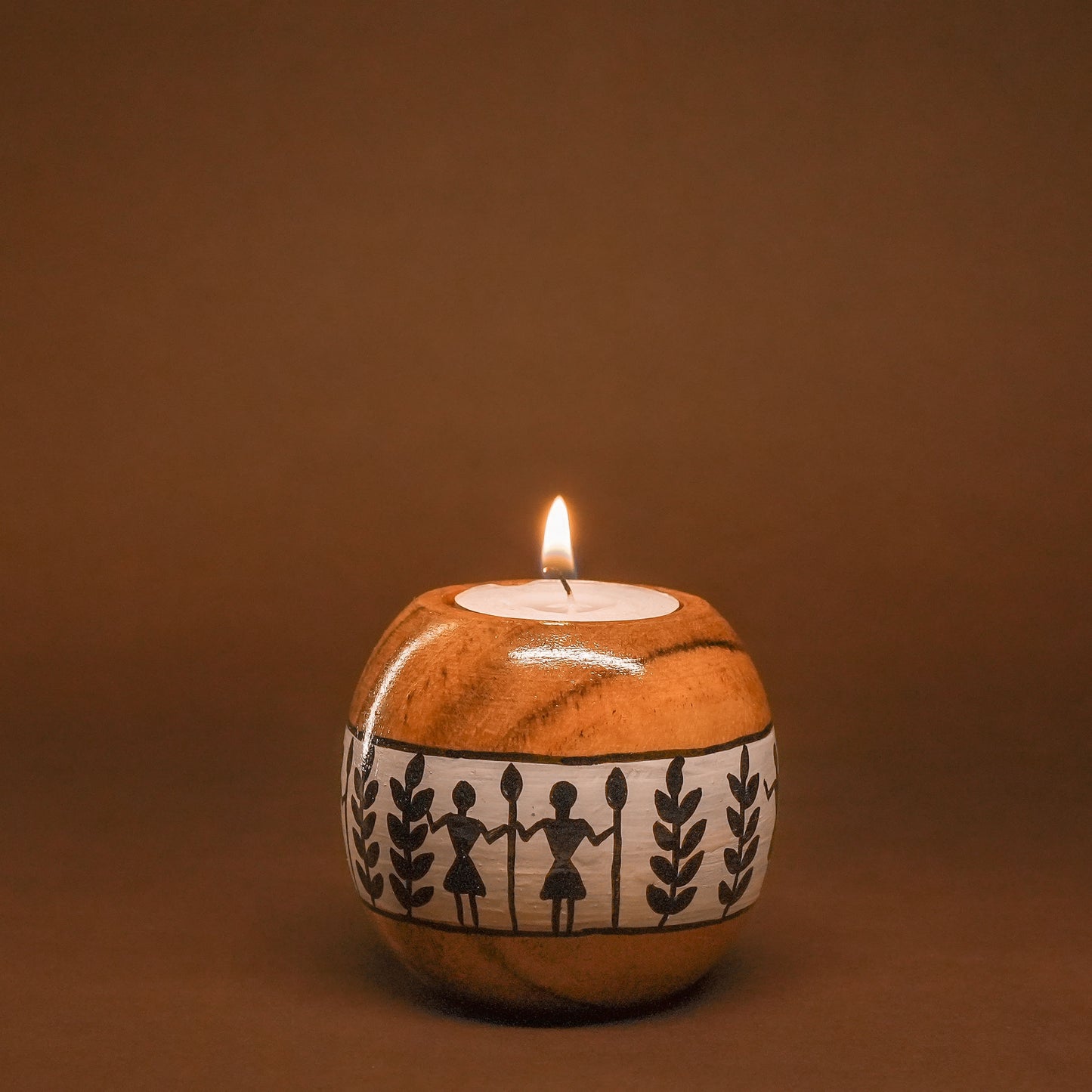 Coshal Arts| Wooden Tealight Holder/ Candle Folder with 1 tealight for Home Decoration Diwali Lighting Gift Christmas | 1 Piece |D06 - Coshal 1