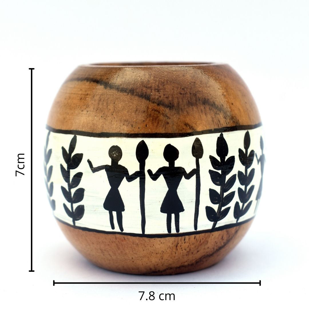 Coshal Arts Wooden Tealight Holder 4