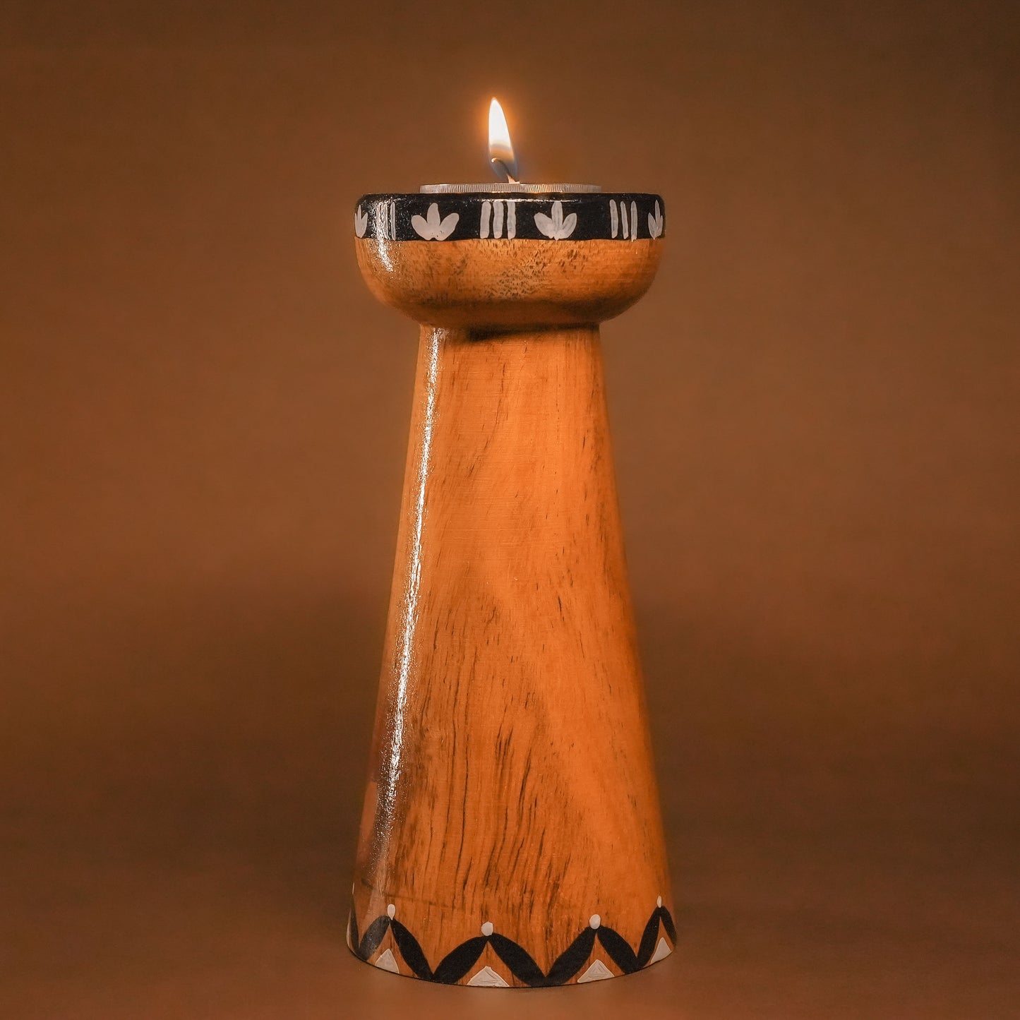 Coshal Arts| Wooden Tealight Holder/ Candle Folder with 1 tealight for Home Decoration Diwali Lighting Gift Christmas | 1 Piece |D13 - Coshal 1