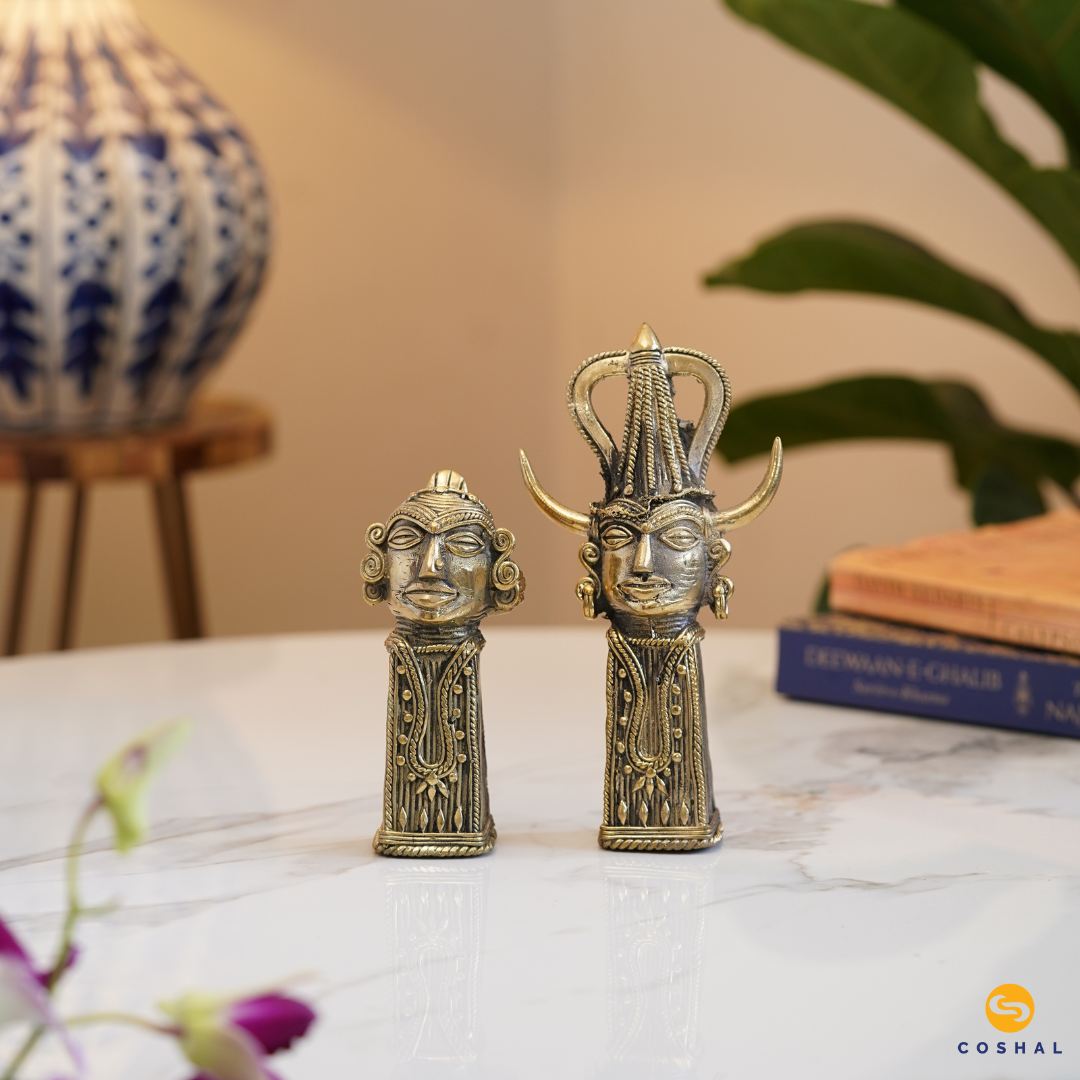 Madia Madin | Dhokra Brass Decor | Best for Table Tops |  Bastar Dhokra Art | Room Decor | Coshal | CD11 2