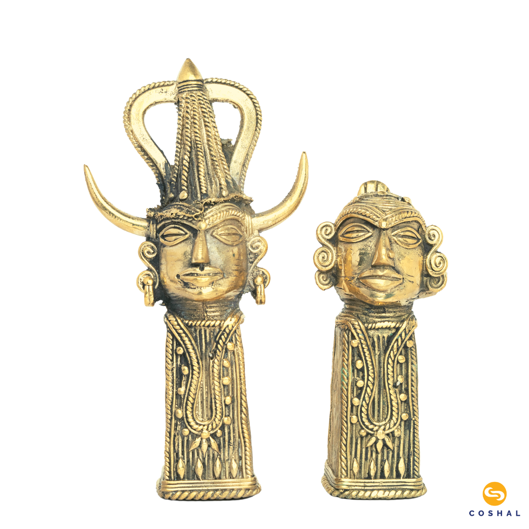 Madia Madin | Dhokra Brass Decor | Best for Table Tops |  Bastar Dhokra Art | Room Decor | Coshal | CD11 3