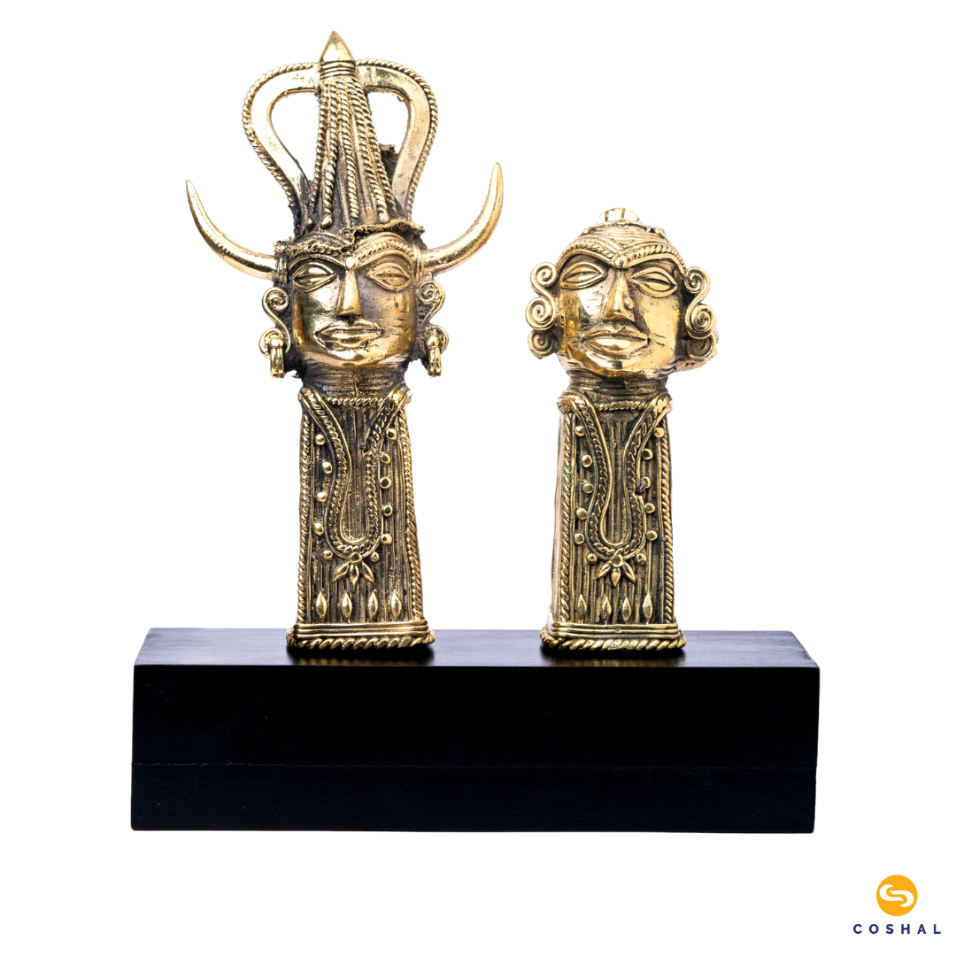 Madia Madin | Dhokra Brass Decor | Best for Table Tops |  Bastar Dhokra Art | Room Decor | Coshal | CD11 6