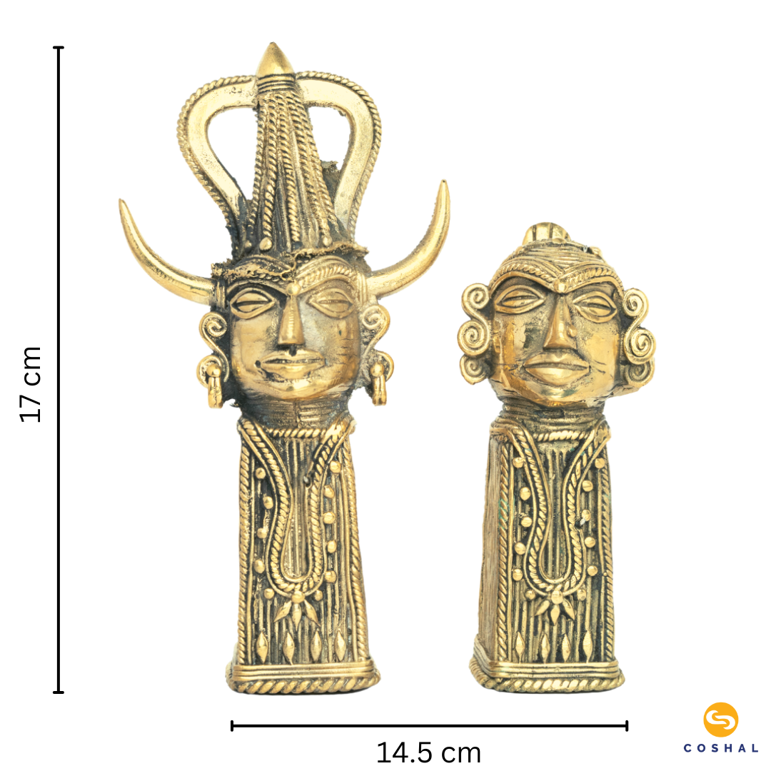 Madia Madin | Dhokra Brass Decor | Best for Table Tops |  Bastar Dhokra Art | Room Decor | Coshal | CD11 7