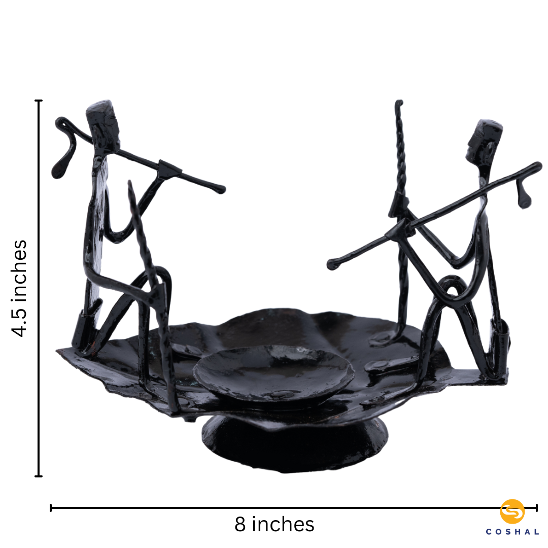 Tealight Holder | Wrought Iron | Gifting & Home Décor for Diwali & Christmas | Coshal | CI12 7