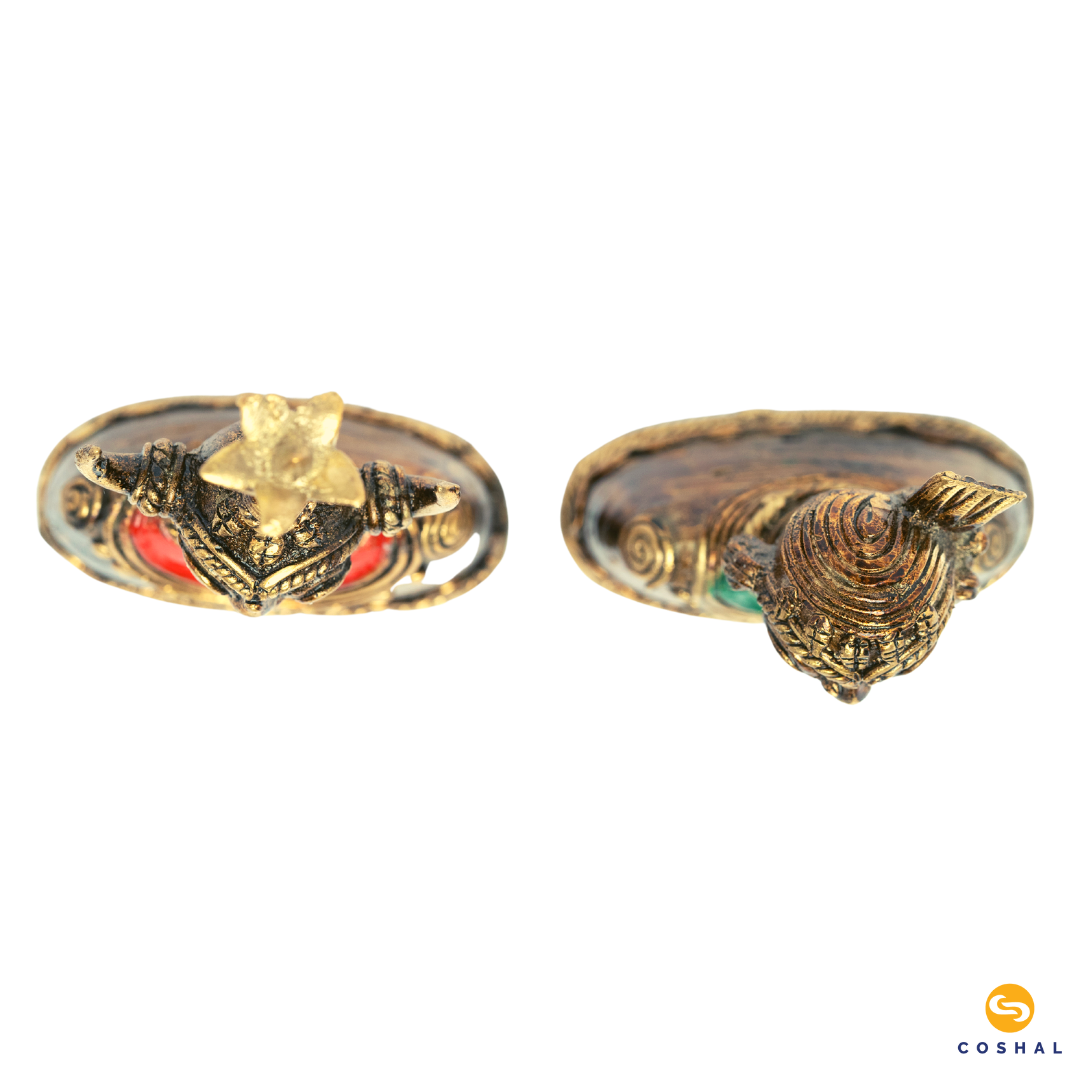 Tribal Couple Madia Madin | Dhokra Brass Decor | Best for Table Tops | Bastar Dhokra Art | Coshal | CD12 6