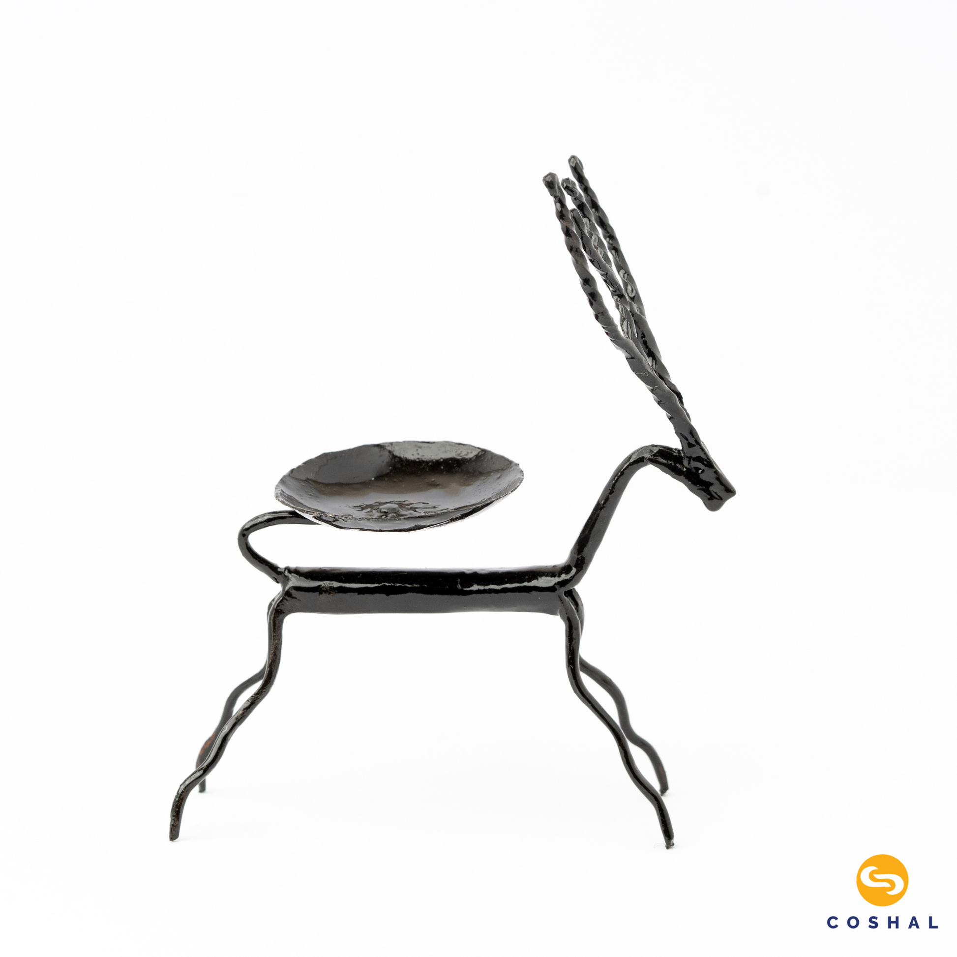 Tribal Tealight Candle Holder | Wrought Iron | Standing Deer Tealight Candle Holder for Diwali Decor | Coshal | CI14 4