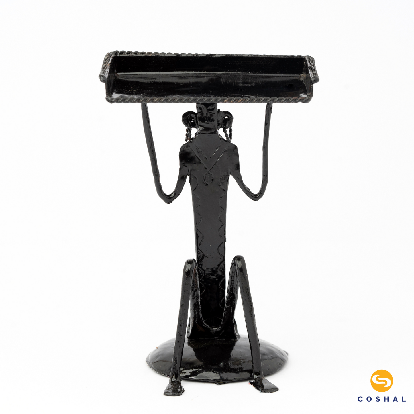 Tribal card holder | Wrought Iron | Best for Offices | Metal Glossy Finish | Coshal | CI25 3