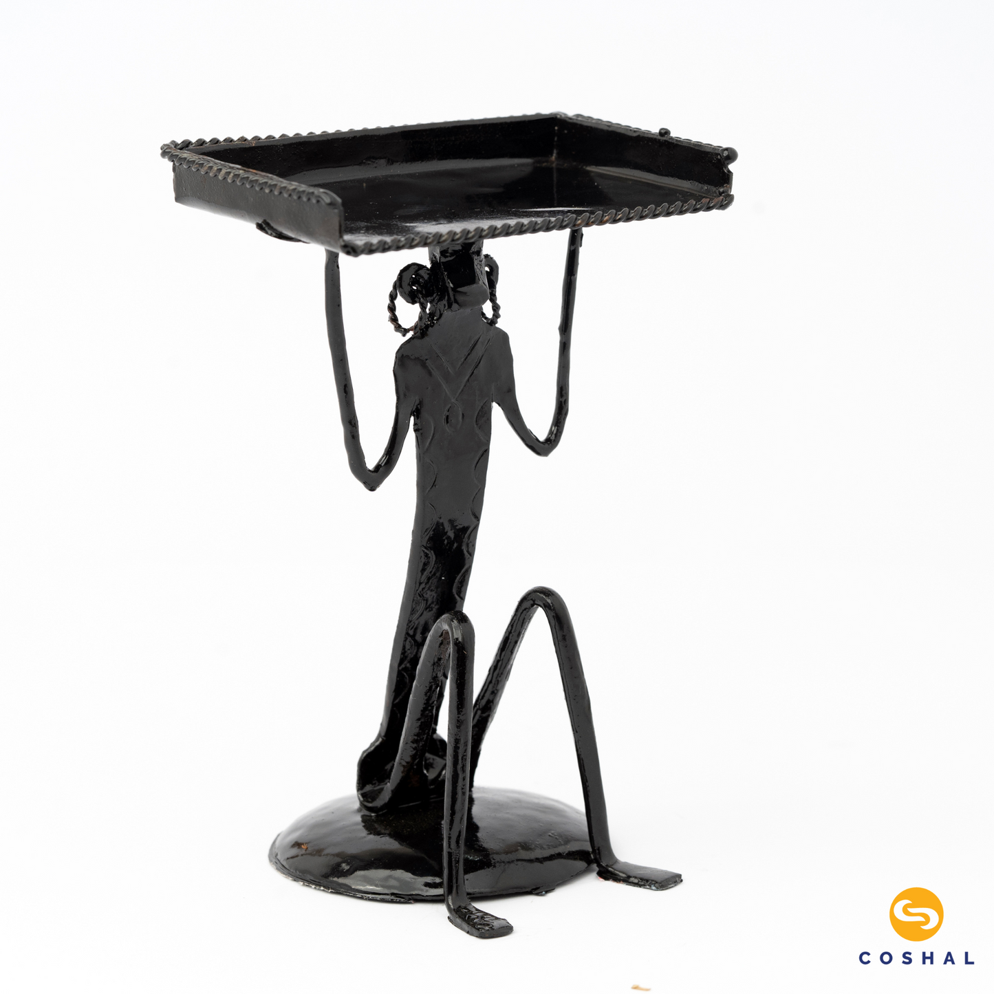 Tribal card holder | Wrought Iron | Best for Offices | Metal Glossy Finish | Coshal | CI25 4