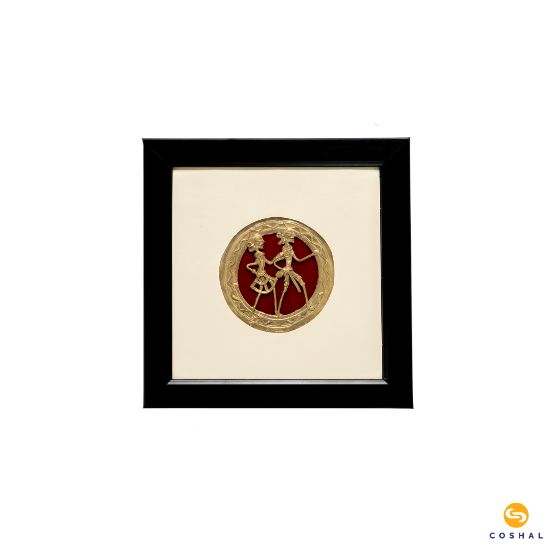 Wall Frame | Vintage Brass Dhokra Art | Best for Home and Wall Decor | Coshal | CD36 2