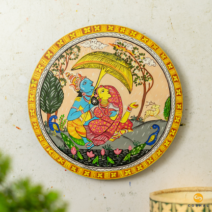 Pattachitra Hand-Painted Wall Plate | Artistic Home and Office Decor from Odisha | Coshal | S07