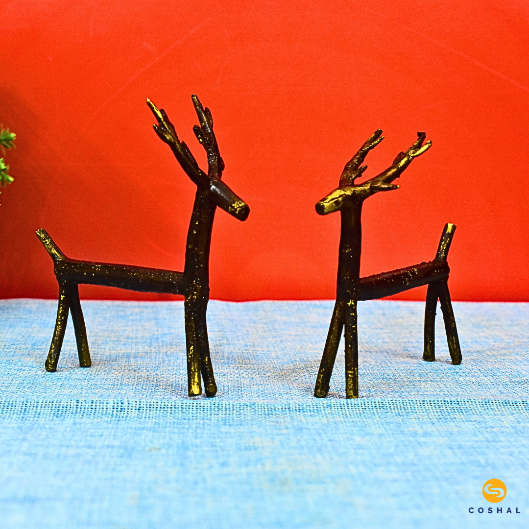 Handcrafted Dhokra Art Reindeer | Coshal | CL43