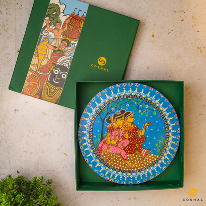 Pattachitra Hand-Painted Wall Plate | Artistic Home and Office Decor from Odisha | Coshal | S06