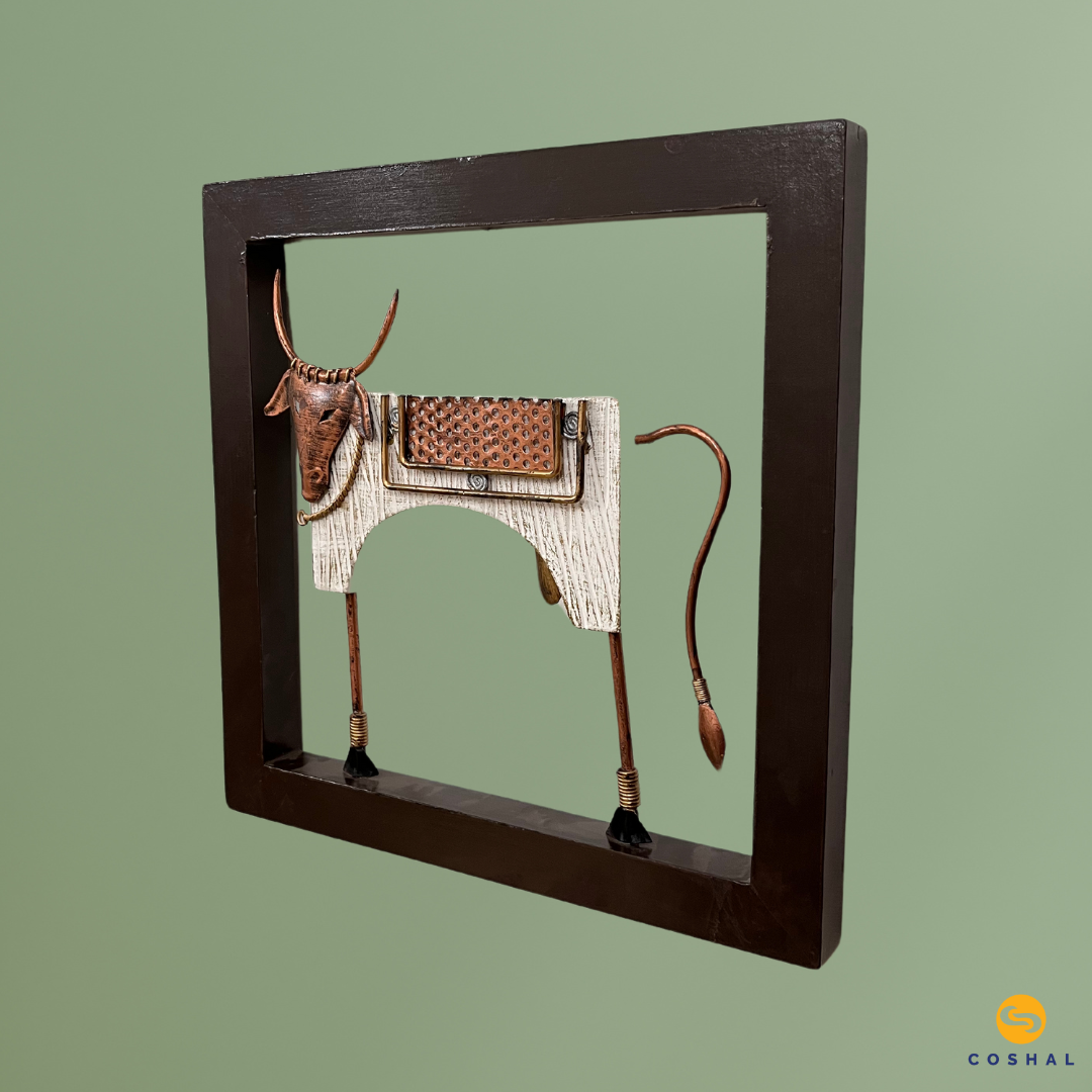Wrought Iron Bull Wall Frame | Coshal | WD10